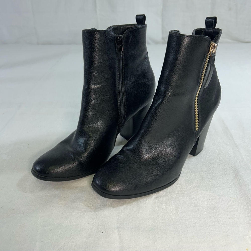 Elegant Black Leather Ankle Booties Jessica Klein